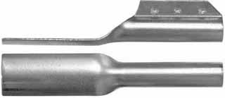 Ramrod pipe, nickel silver, round, entry pipe with skirt, for 3/8" rod
